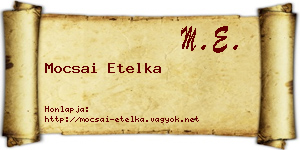 Mocsai Etelka névjegykártya