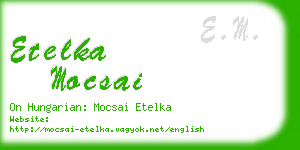 etelka mocsai business card